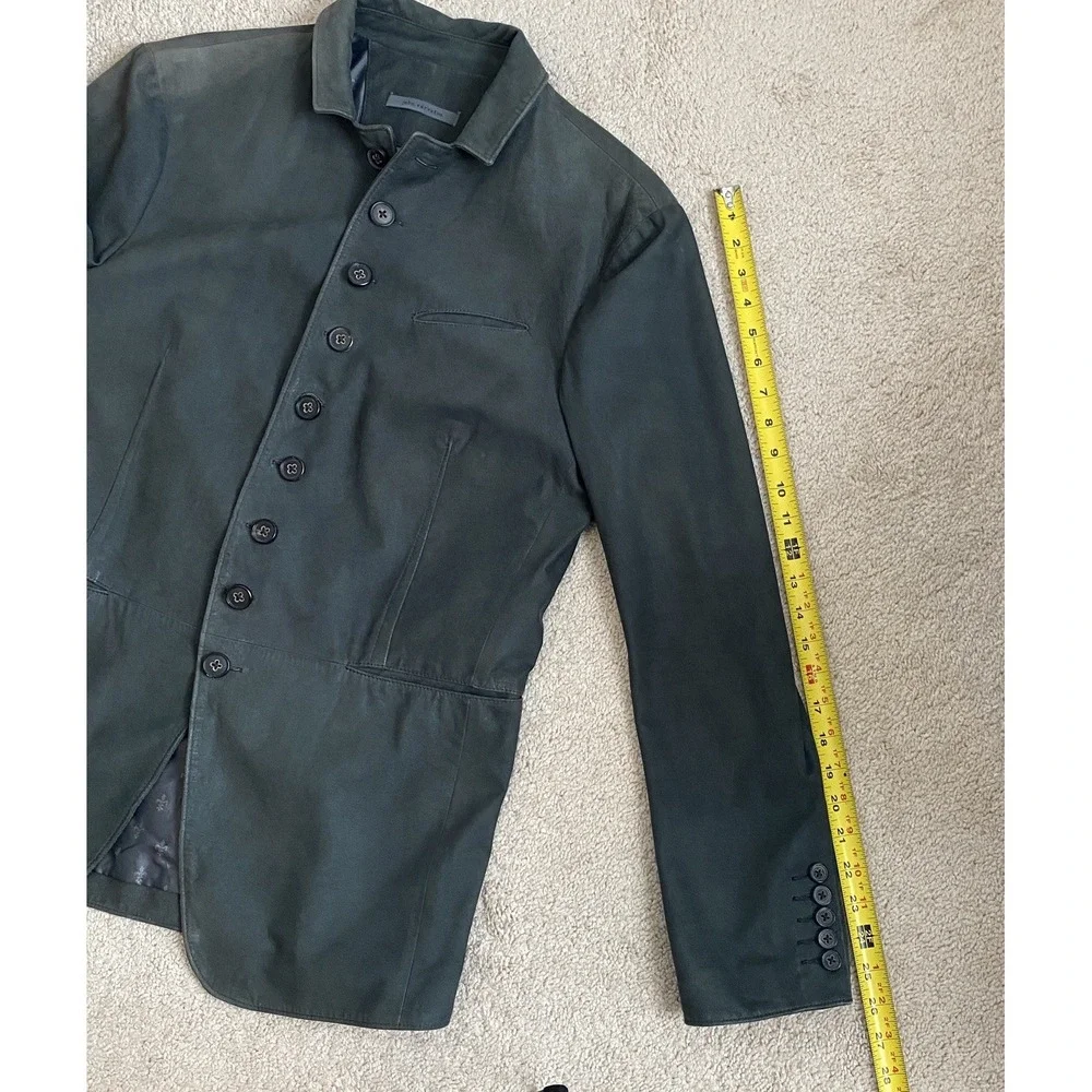 John Varvatos Cutaway Goat Suede Sport Jacket Coat Charcoal Gray Men's‎ Size 48